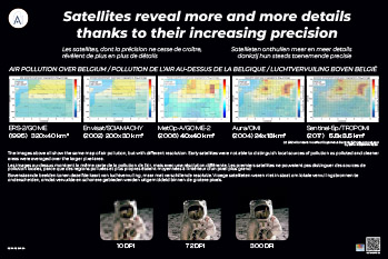 Poster satellites précision plus en plus de détails