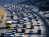Traffic jam in Los Angeles NO2 emission