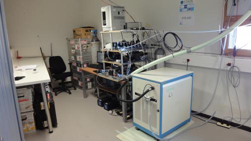 Montage expérimental pour mesurer les concentrations de COV.