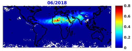 Totale kolom aerosol optische diepte