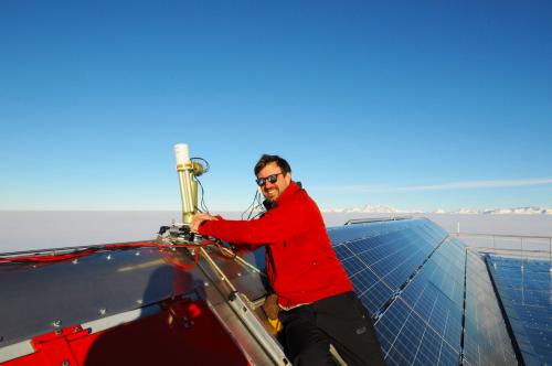Alexis Merlaud at the Princess Elisabeth polar station