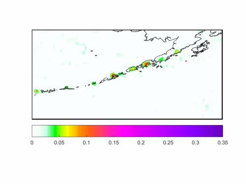 Map SO2 Aleutian Islands (Alaska)