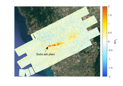 NH3 over Pisa region
