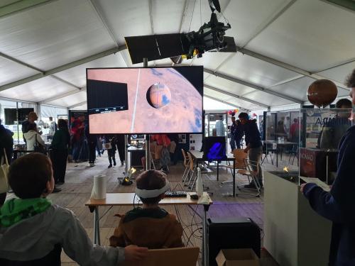 Virtual reality Mars booth open doors tent