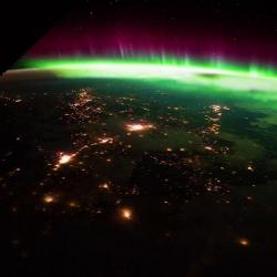 Poollicht waargenomen vanuit het Internationaal Ruimtestation (ISS). Credit ESA.