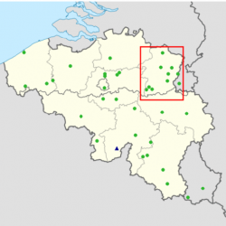 Kaart van het BRAMS-netwerk