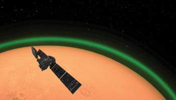 Airglow sur Mars détecté par TGO