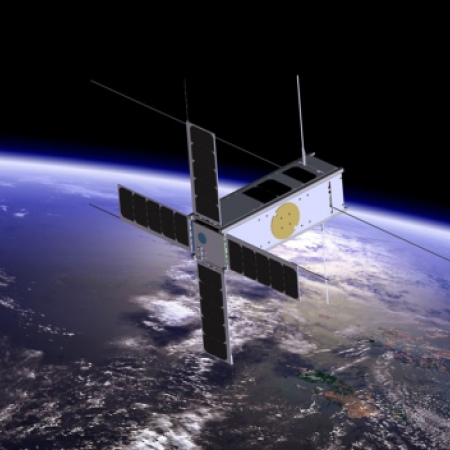 Satelliet Picasso in de ruimte rond de Aarde